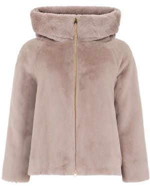 Herno Jassen ,Polyester Hooded Jacket - Bruin