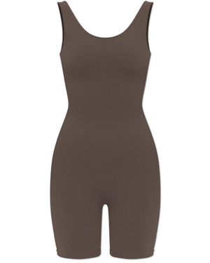 Rethinkit Studios Nauwsluitende Jumpsuit Met Korte Pijpen - Bruin