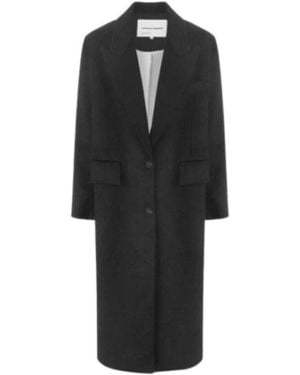 Margaux Lonnberg Langer wollmantel in schwarz