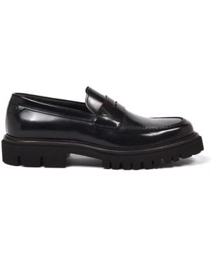 Baldinini Gefütterter Leder-Loafer - Schwarz