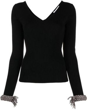 GIUSEPPE DI MORABITO V-Neck Knitwear - Negro