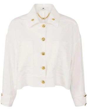 Elisabetta Franchi Light Jackets - White