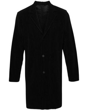 Issey Miyake Single-Breasted Coats - Black