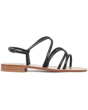 Paolo Ferrara Flat Sandals - Negro