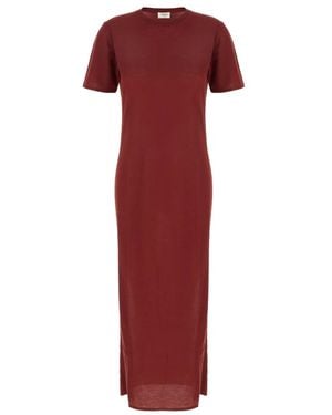 Saint Laurent Midi Dresses - Rojo