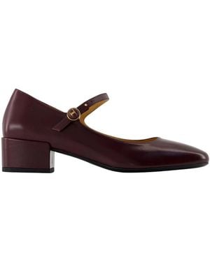 Tod's Tods Mary Jane Leather Court Shoes - Red