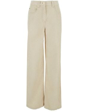 Brunello Cucinelli Broeken ,Velvet Pants - Naturel