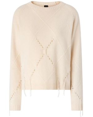 Pinko Round-Neck Knitwear - Natural