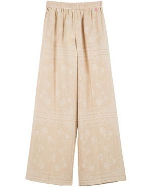 Twinset Broeken ,Wijde Broek - Naturel