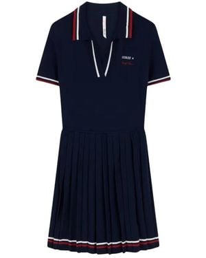 Guess Marilyn Short Sleeve Polo Sweater Dress - Blauw