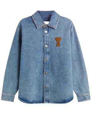 Ami Paris Denim Jackets - Bleu