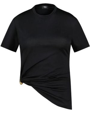 Versace Zwart Katoen Logo T-Shirt