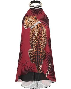 Philipp Plein Korte Jurk - Rood