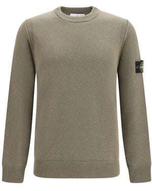 Stone Island Wool Sweater - Grijs
