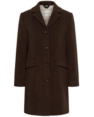 Part Two Single-Breasted Coats - Marron