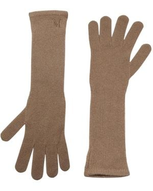Max Mara Accessoires ,Bruin ,Kasjmier Mmjock Handschoenen