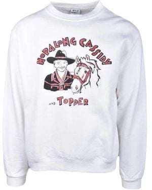 WILD DONKEY Baumwollmischung Sweatshirt - Weiß