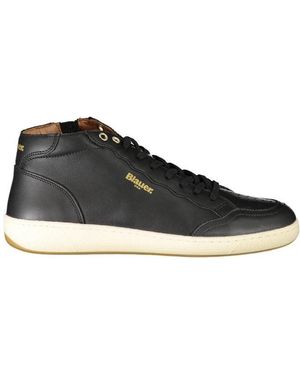 Blauer Schwarzer polyester sneaker