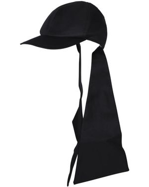 Sacai Hut Mit Schleifendetail - Schwarz