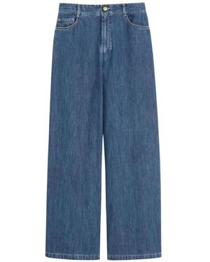 Max Mara Wijde Jeans - Blauw