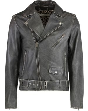 Golden Goose Leather Jackets - Grey