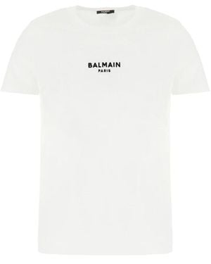 Balmain Geborduurd Parijs T-Shirt - Wit