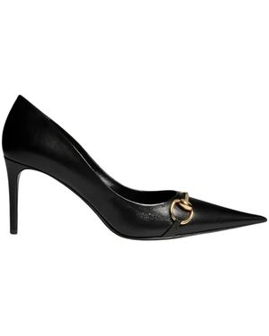 Gucci Schoenen ,Zwart ,Leer Donna Pomp