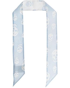 McQueen Silky Scarves - Azul