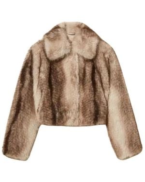 Twinset Faux Fur & Shearling Jackets - Brown