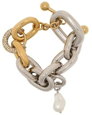 Rabanne Armband Aus Gemischten Metallen Mit Perlenakzent - Mettallic