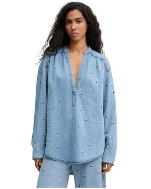 Pinko Overhemden ,Blauw ,Denim Bellicoso Blouse