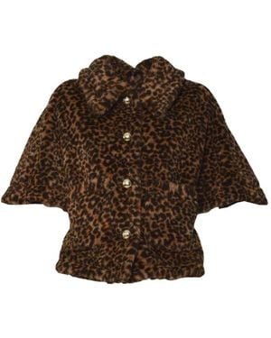 Max Mara Jassen ,Bruin ,Geborstelde Oversized Jas Van Kameelhaar