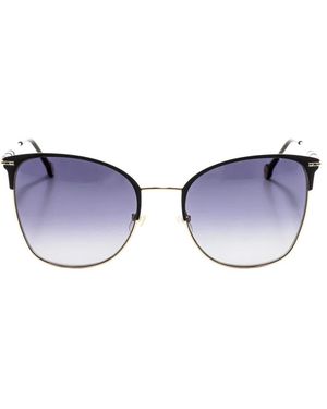 Carolina Herrera Ovale Metall-Sonnenbrille - Blau