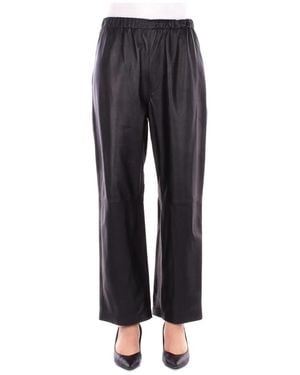 SOLOTRE Leather Trousers - Blu
