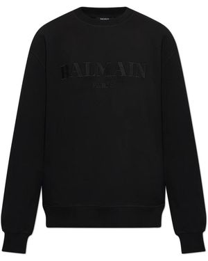 Balmain Sweatshirt Met Geborduurd Logo - Zwart