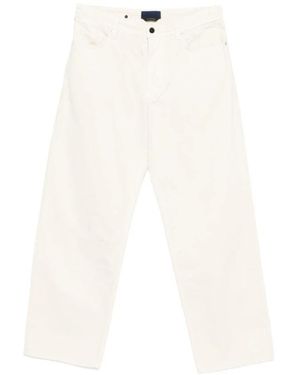 Stone Island Straight Trousers - Bianco