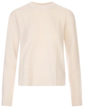 Max Mara Round-Neck Strickwaren - Weiß