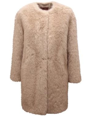 Max Mara Faux Fur & Shearling Jackets - Marron