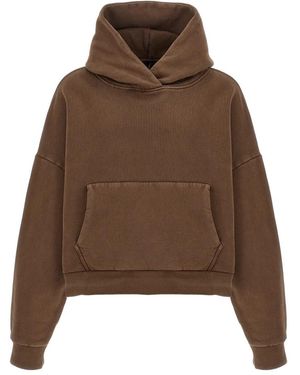 Entire studios Cropped Katoenen Hoodie - Bruin
