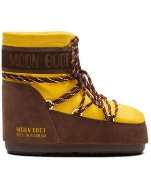 Moon Boot Schoenen ,Geel ,Suède Icon Low Boot - Bruin