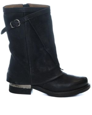 A.s.98 Schoenen ,Zwart ,Leer Enkellaarsjes Amara - Blauw