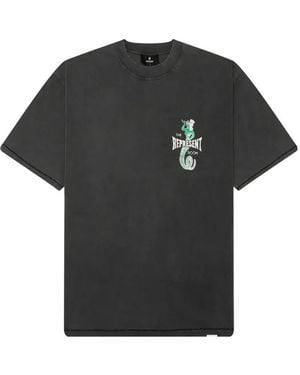 Represent Tops ,Grijs ,Katoen Viper Room Dice T-Shirt - Zwart