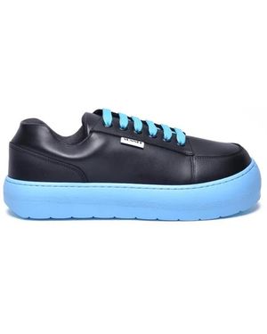 Sunnei Schoenen ,Zwart ,Leer Sneakers - Blauw