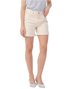 Kocca Casual Chic Jean Stijl Shorts - Wit
