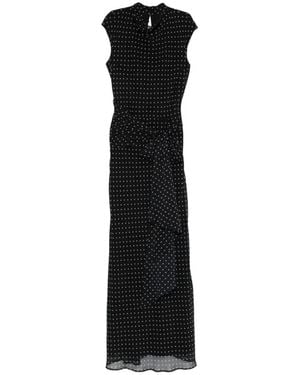 ROTATE BIRGER CHRISTENSEN Floral Print Maxi Dress - Black