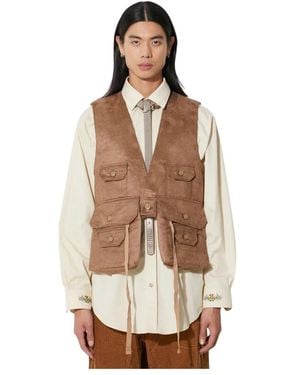 Engineered Garments Vests - Marrone