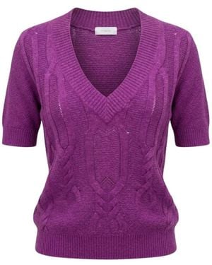 Malo V-Neck Knitwear - Morado