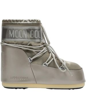 Moon Boot Schoenen ,Grijs ,Satijn Icon Low Glance Boots