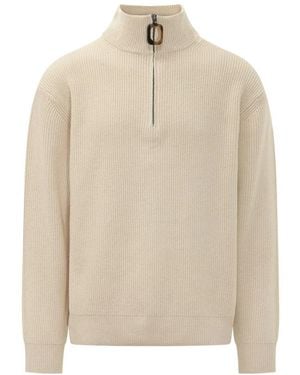 JW Anderson V-Neck Knitwear - Natural