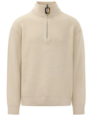JW Anderson Half Zip Jumper - Naturel